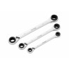Blue Spot Tools 3pc 4‑in‑1 Ratchet Ring Spanner Set (8–19mm) | Multi‑Size Ratcheting Spanners - 04318
