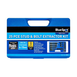 Blue Spot Tools 25pc Stud & Bolt Extractor Kit | Professional Damaged Bolt Removal Set - 22311