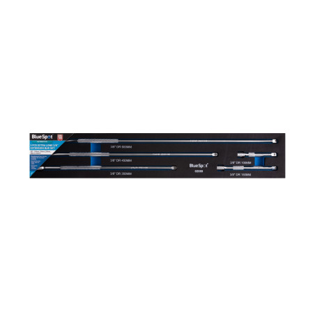 Blue Spot 02089 5pc Extra Long 3/8" Extension Bar Set | CrV Impact‑Ready
