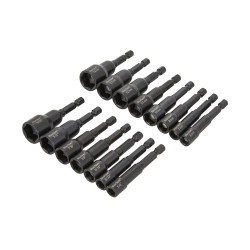 Blue Spot 14139 15pc 1/4" Hex Impact Nut Driver Set | Metric & SAE
