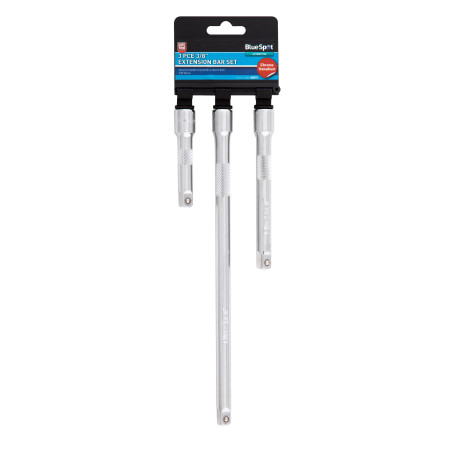 Blue Spot Tools 3pc 3/8" Chrome Vanadium Extension Bar Set | Durable Extension Bars - 02072