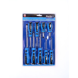 Blue Spot Tools 9pc Screwdriver Set | Precision Grip Screwdrivers for Workshop Use - 12060