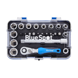 Blue Spot 01493 25pc 1/4" Drive Socket & Bit Set | Ratchet & Extensions