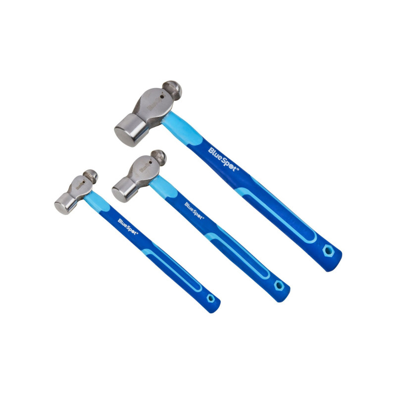 Blue Spot Tools 3pc Ball Pein Hammer Set | Hardened Steel Workshop Hammers - 26100