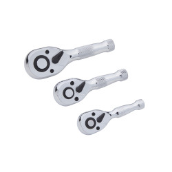 Blue Spot Tools 3 Pce Stubby Ratchet Set in EVA Foam (1/4". 3/8"/1/2")