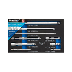 Blue Spot Tools 9PCE 1/4" - 3/8" - 1/2" Mixed Extension bar