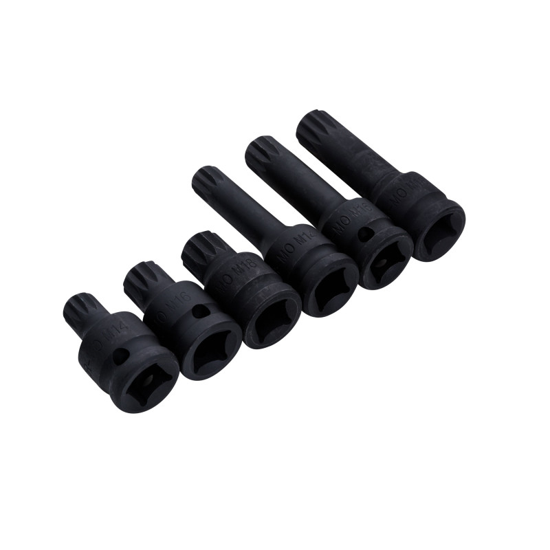 Blue Spot Tools 6pc 1/2" Spline Socket Set (M14–M18) | Heavy‑Duty Spline Sockets - 01532