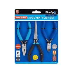 Blue Spot Tools 3pc Soft Grip Mini Plier Set | Precision Mini Pliers for Workshop Use - 08512