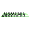 DSD Tools Socket Rails Set | 3pc 44‑Clip Storage System