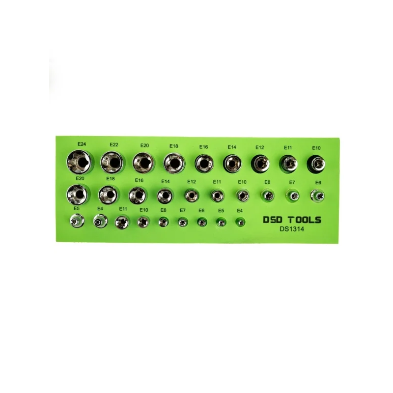 DSD 28 Pc 1/4" 3/8" & 1/2" Drive E Star Sockets - DS1314