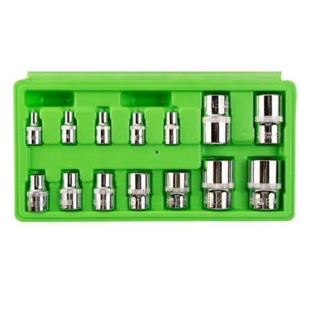 DSD Tools DS1312 14pc E‑Star Socket Set | 1/4, 3/8, 1/2 Drive