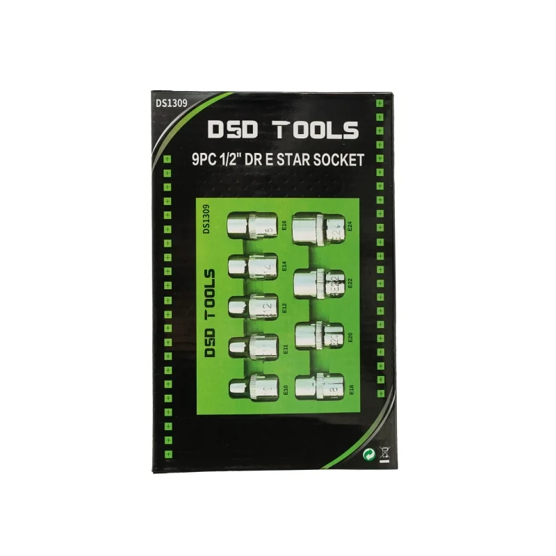 DSD 9 PC 1/2" Drive E Torx Socket Set - DS 1309