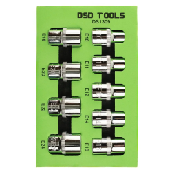 DSD Tools DS1309 9pc E‑Torx Socket Set | 1/2" Drive