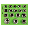 DSD Tools DS1318 17pc 1/2" Drive 6pt Shallow Socket Set