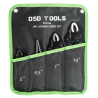 DS1266 4pc Locking Pliers Set | Curved, Long Nose & Straight Jaw