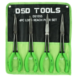 DS1555 4pc Long Reach Pliers | Straight, Angle & Offset