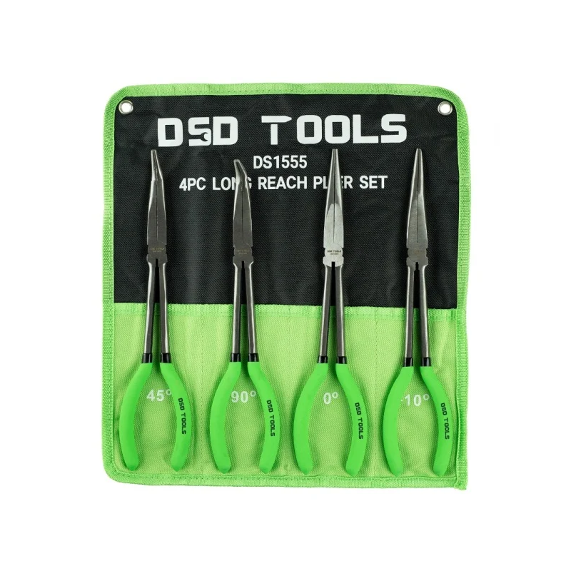 DS1555 4pc Long Reach Pliers | Straight, Angle & Offset