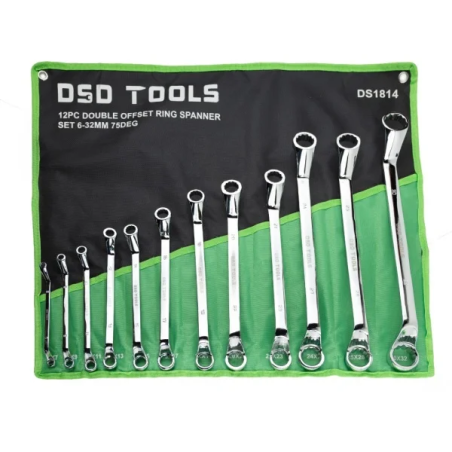 DSD Tools DS1814 12pc Double Offset Ring Spanner Set – 6–32mm