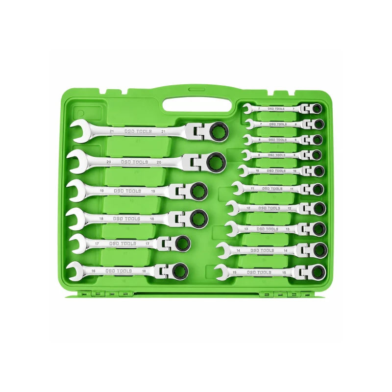 DSD Tools DS1060 22pc Flexi Gear Ratchet Combination Wrench Set