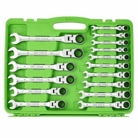 DSD Tools DS1060 22pc Flexi Gear Ratchet Combination Wrench Set