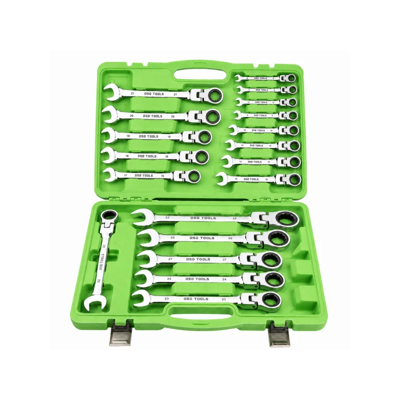 DSD Tools 22pc Flexi Gear Ratchet Combination Wrench Set | Metric 6–32mm
