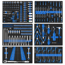 DSD Tools Full Tool Tray Set for Tool Chests | 6‑Tray Professional Kit - DS1028