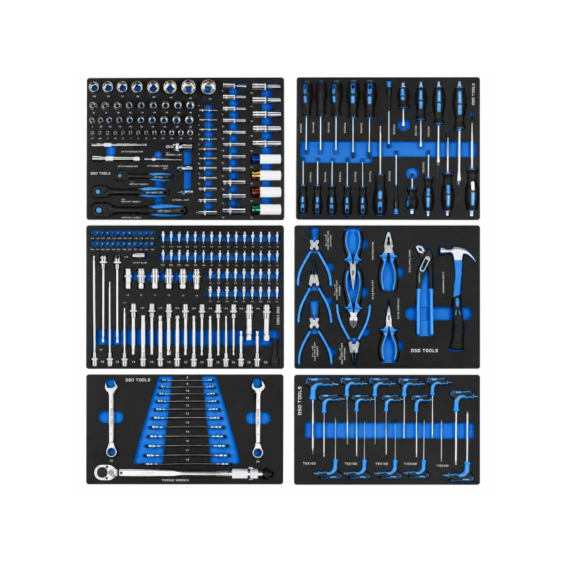 DSD Tools Full Tool Tray Set for Tool Chests | 6‑Tray Professional Kit - DS1028