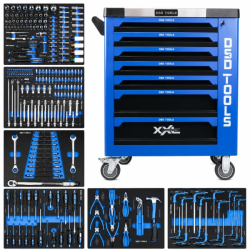 DSD Tools 7‑Drawer Roller Tool Chest Cabinet with Tools | Heavy‑Duty Storage - DS1020